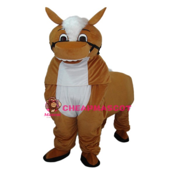 Small Brown Horse Mascot Adult Costume