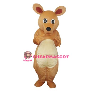 Big Eyes Kangaroo Adult Mascot Costume