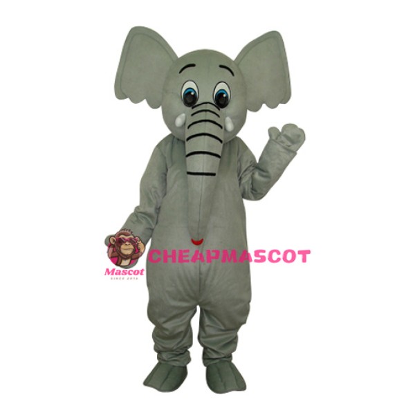 Little Grey Elephant Mascot Adult Costume