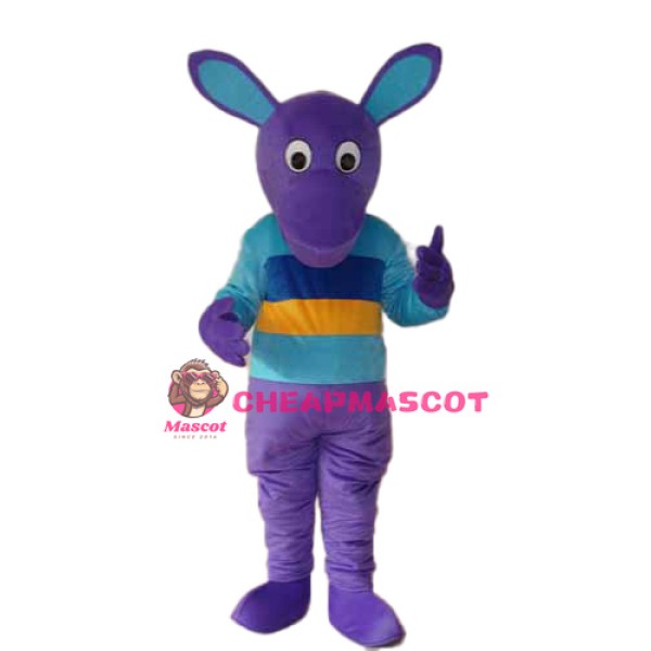 Purple Kangaroo Mascot Adult Costume