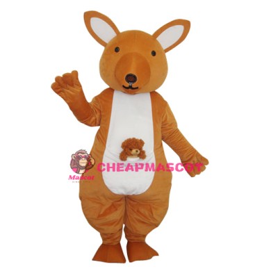 Yellow Kangaroo Mascot Adult Costume