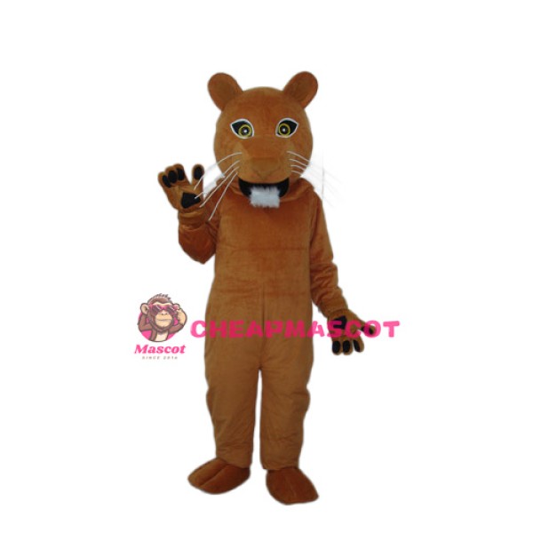 Golden Cougar Mascot Adult Costume
