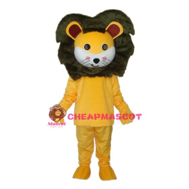 Small Yellow Lion Mascot Adult Costume
