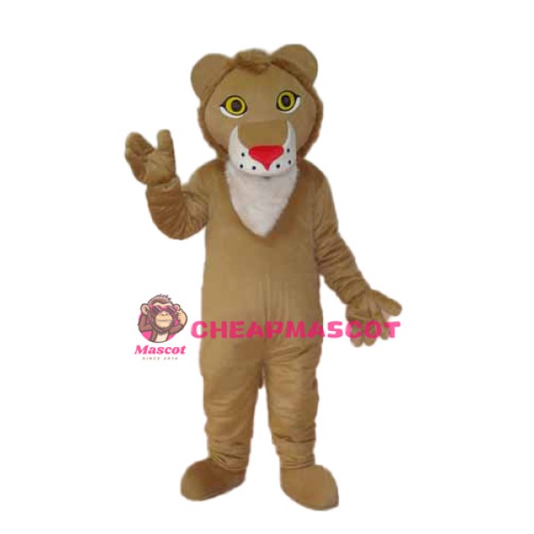 Light Brown Lion Mascot Adult Costume