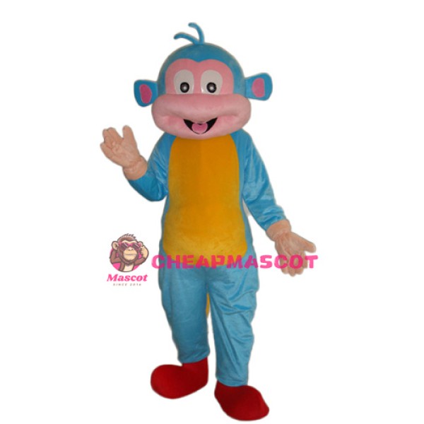 Blue Boots Monkey Mascot Adult Costume
