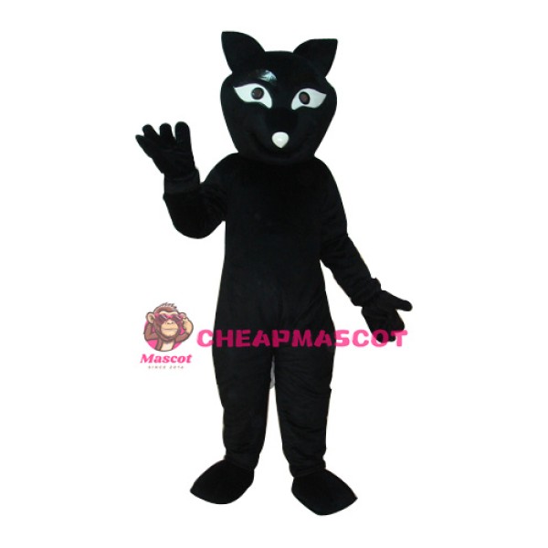 Black Fox Mascot Adult Costume