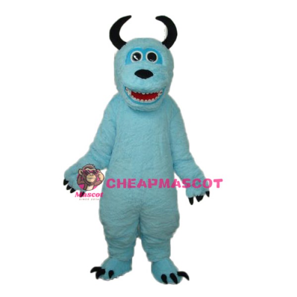 Coral Velvet Blue Sulley Mascot Adult Costume