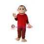 Happy Monkey in Red Shirts Mascot Adult Costume