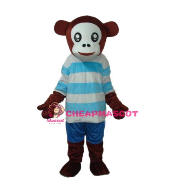 Leisure Version Mr.Jump Monkey Mascot Adult Costume