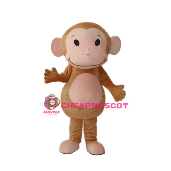 Little Brown Monkey Mascot Adult Costume