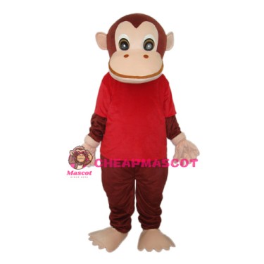 Red Vest Gorilla Mascot Adult Costume