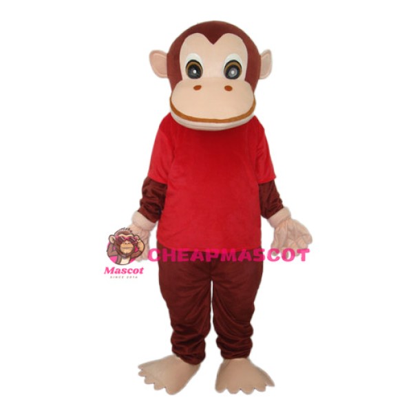 Red Vest Gorilla Mascot Adult Costume