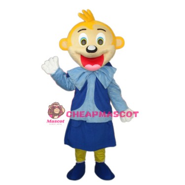 Smart Yellow Head Monkey Mascot Adult Costume