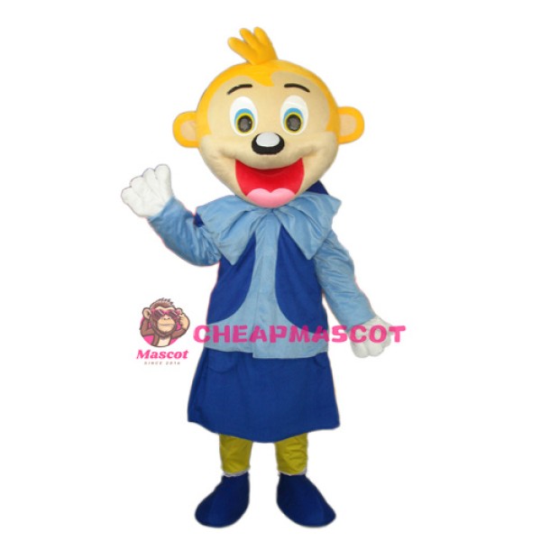 Smart Yellow Head Monkey Mascot Adult Costume