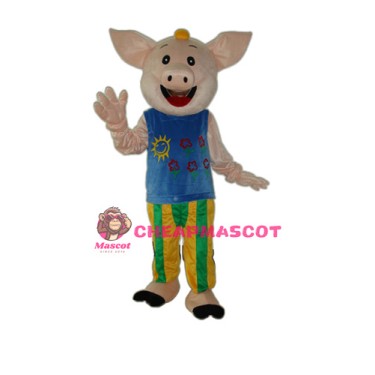 Cocoa Male Pig Mascot Adult Costume