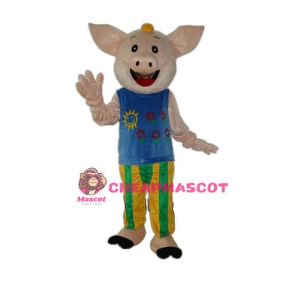 Cocoa Male Pig Mascot Adult Costume