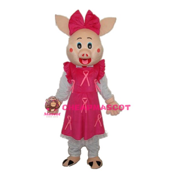 Cute Plump Pig Mascot Adult Costume