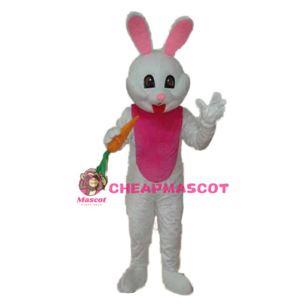 Easter Bunny with Carrot Mascot Adult Costume