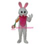 Easter Bunny with Carrot Mascot Adult Costume