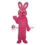 Pink Furry Rabbit Mascot Adult Costume