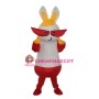 Yellow Hat Rabbit Mascot Adult Costume