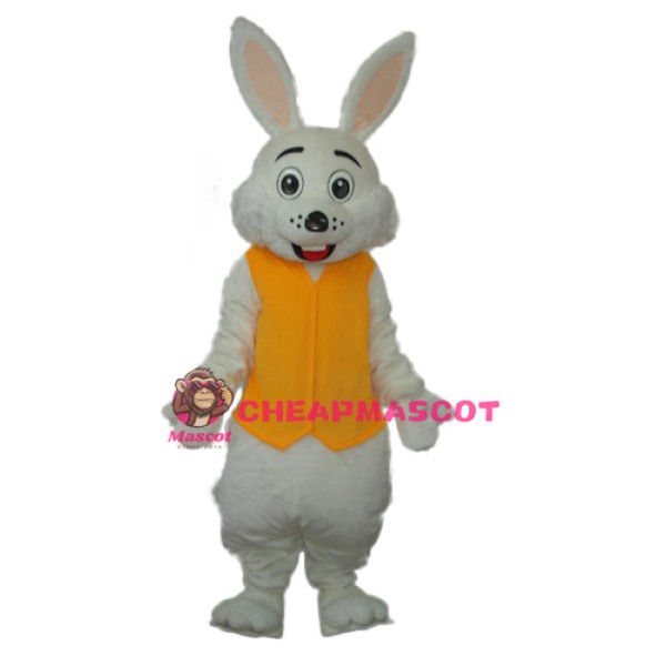 Yellow Vest Rabbit Mascot Adult Costume