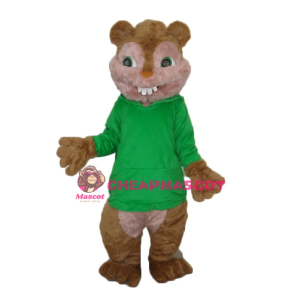 Theodore Chipmunk Mascot Adult Costume