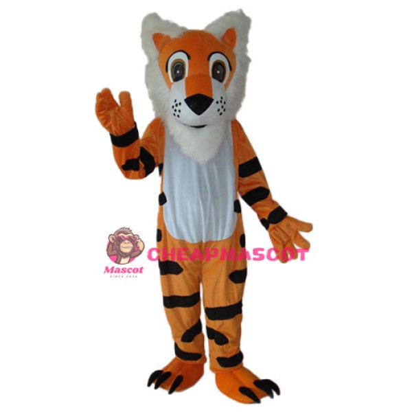 Long Beard Tiger Mascot Adult Costume