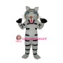 Black and White Tiger Mascot Adult Costume
