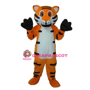 Orange Tiger Mascot Adult Costume