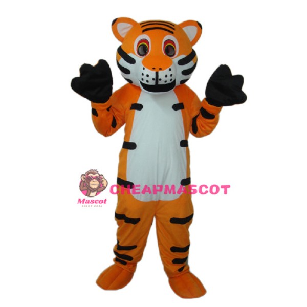Orange Tiger Mascot Adult Costume