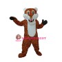 Reddish Brown Stripe Tiger Adult Mascot Costume