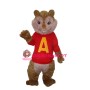 Alvin Chipmunk Mascot Adult Costume