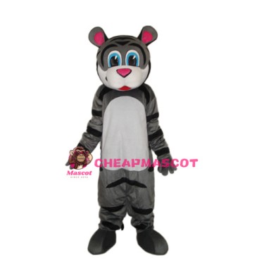 Small Gray Tiger Mascot Adult Costume