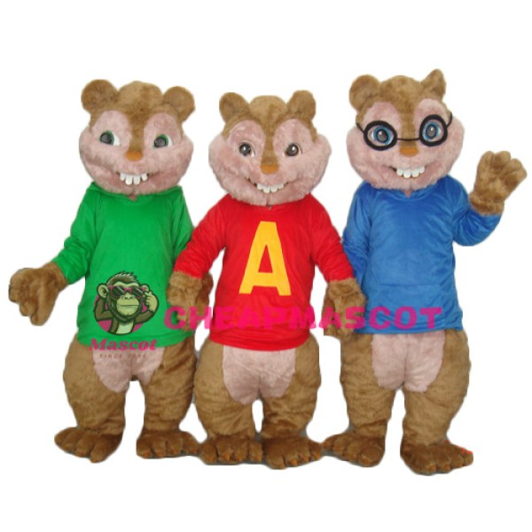 Theodore Chipmunk Mascot Adult Costume