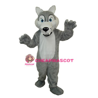 Long-haired wolf Mascot Adult Costume