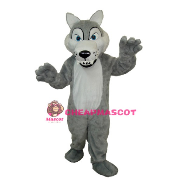Long-haired wolf Mascot Adult Costume