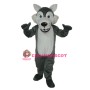 Short-haired Wolf Mascot Adult Costume