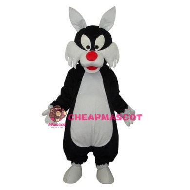 White Mouth Wolf Mascot Adult Costume