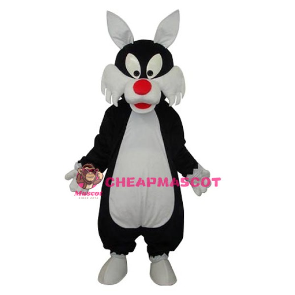 White Mouth Wolf Mascot Adult Costume