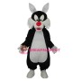 White Mouth Wolf Mascot Adult Costume