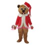 Brown Christmas Bear Mascot Adult Costume