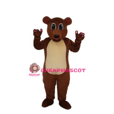 Golden Brown Bear Mascot Adult Costume