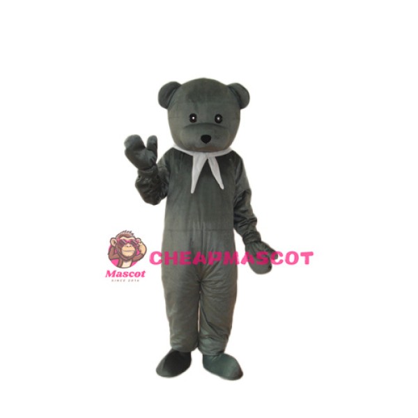Gray Cook Bear Mascot Adult Costume