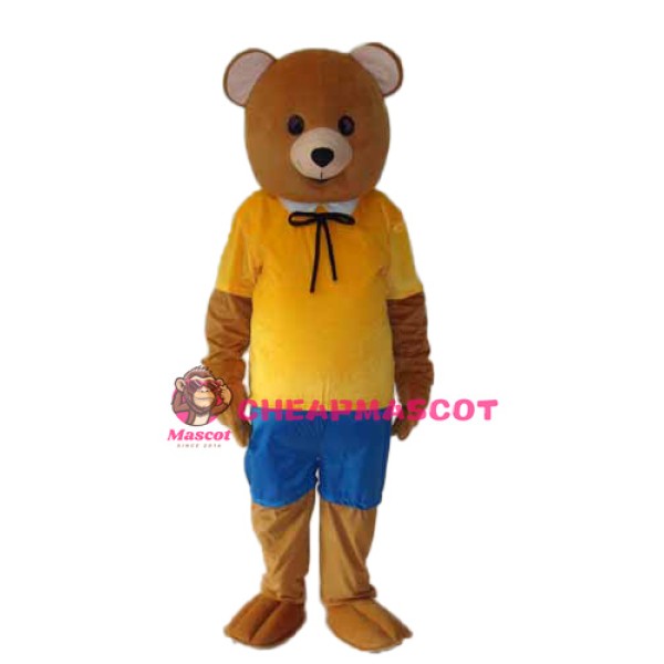 leisure Version Teddy Bear Mascot Adult Costume