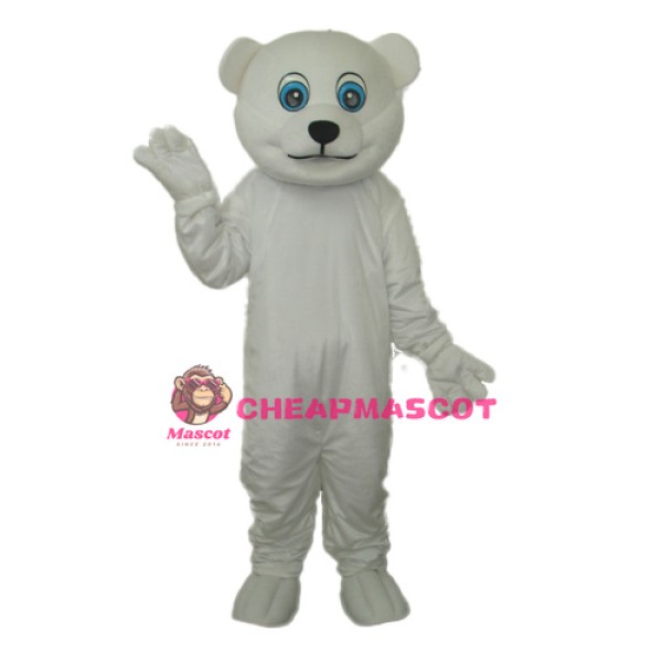 Little Polar Bear Mascot Adult Costume