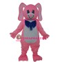 Long Ear Pink Bear Mascot Adult Costume