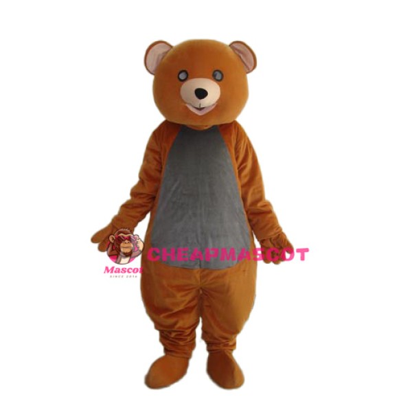Brown Teddy Bear Mascot Adult Costume