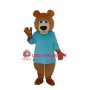 Mr.Bear in Blue T-shirt Mascot Adult Costume
