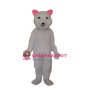 Pink Ears Polar Bear Mascot Adult Costume